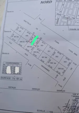 Terrain en vente en bordure du goudron à Kégué Amangotigome – 60 millions FCFA