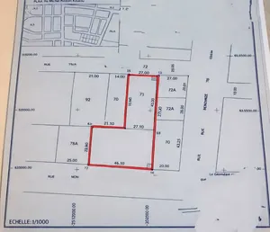 Terrain 2400 m² en vente à Adidogomé Sagbado – 38 millions FCFA le lot