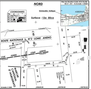 Terrain 2 lots en vente à Agbodrafo Dague, proche de la plage – 10 millions FCFA