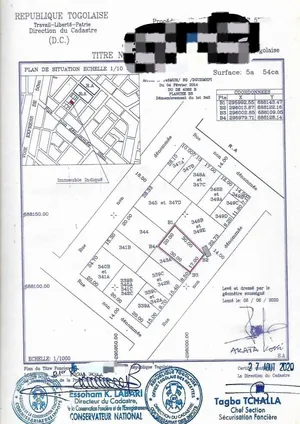 Terrain 1 lot en vente à Agoè Vakpossito – 30 millions FCFA