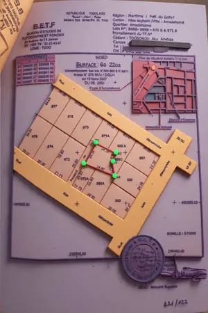 Vente d'un terrain à Amandahomé, 1 lot (622 m²), clôturé avec forage – 22 millions FCFA — photo 4