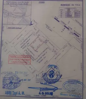 Terrain 613 m² en vente à Adetikopé Kpota Vé – 17 millions FCFA à débattre