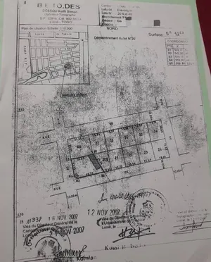 Terrain 512 m² en vente à Tokoin Élavanyo – 65 millions FCFA