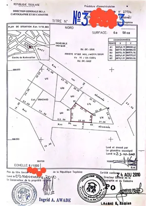 Terrain 625 m² en vente à Cacaveli – 60 millions FCFA — photo 3