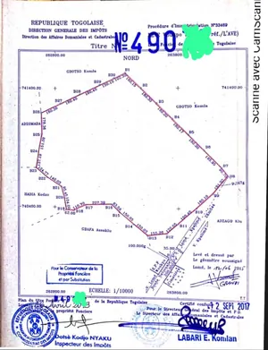Terrain de 60 hectares à vendre à Amouzoukopé – 3,5 millions FCFA par hectare