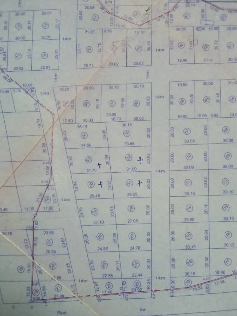 Terrain 40 lots à vendre à Noepé – 8 500 000 FCFA le lot
