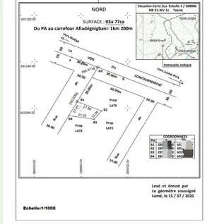 Terrain de 300 m² à vendre à Aképédo – 6 millions FCFA