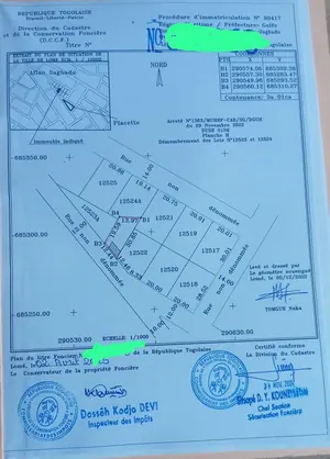 Terrain 301 m² en vente à Ségbé Rasta – 17 millions FCFA
