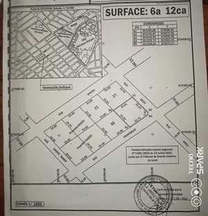 Terrain 612 m² en angle de rue à vendre à Tokoin Protestant – 85 millions FCFA