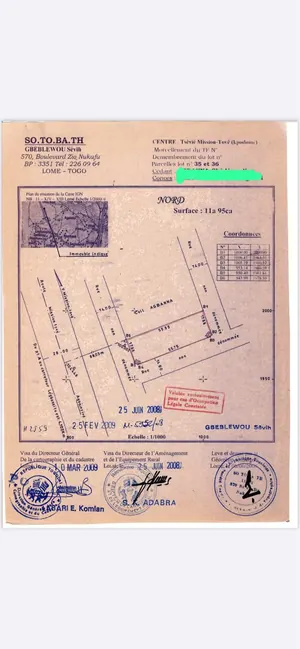 Terrain 2 lots de 1200 m² en vente au bord de la voie Légbassito-Tové à Apessito – 25 millions FCFA le lot — photo 3