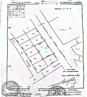 2 lots avec bâtis à démolir à vendre à Agoè Cacaveli – prix à partir de 55 millions FCFA le lot