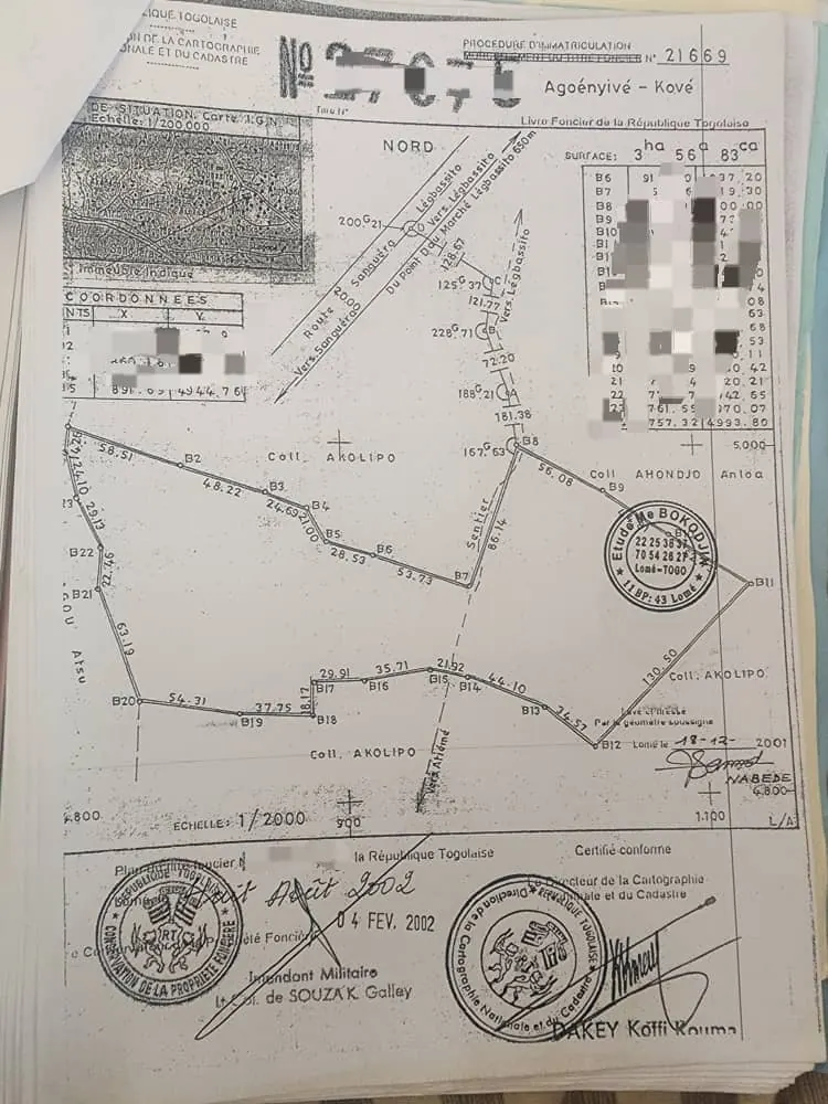 Terrain 3 lots en vente à Agoè Legbassito – 30 millions FCFA