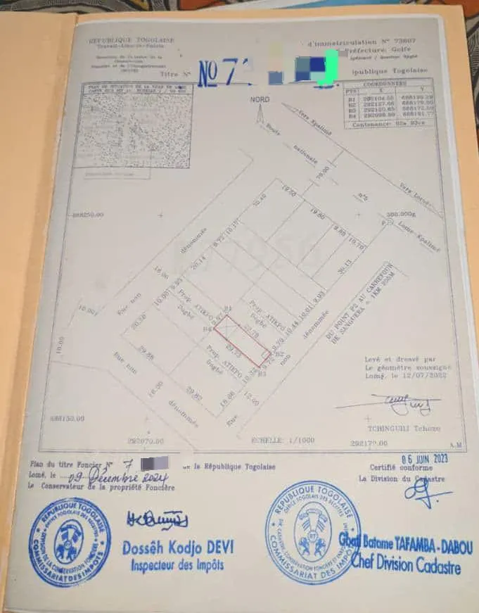 Terrain demi-lot 300 m² en vente à Zanguera-Maco – 17 millions FCFA