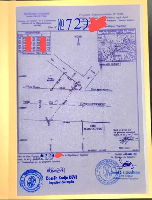 Terrain 607 m² en vente en bordure de goudron à Légbassito Madjikpéto – 95 millions FCFA — photo 2