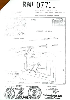 Terrain demi-lot en vente à Togokomé côté plage à 60m du goudron – 12 millions FCFA