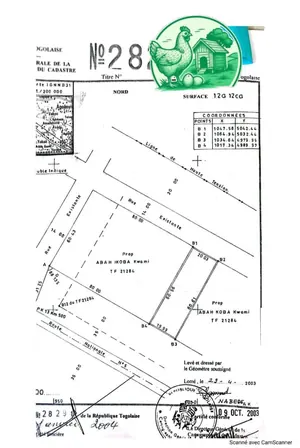 Terrain 2 lots en vente au bord du goudron à Adidogomé Atilamonou – 100 millions FCFA