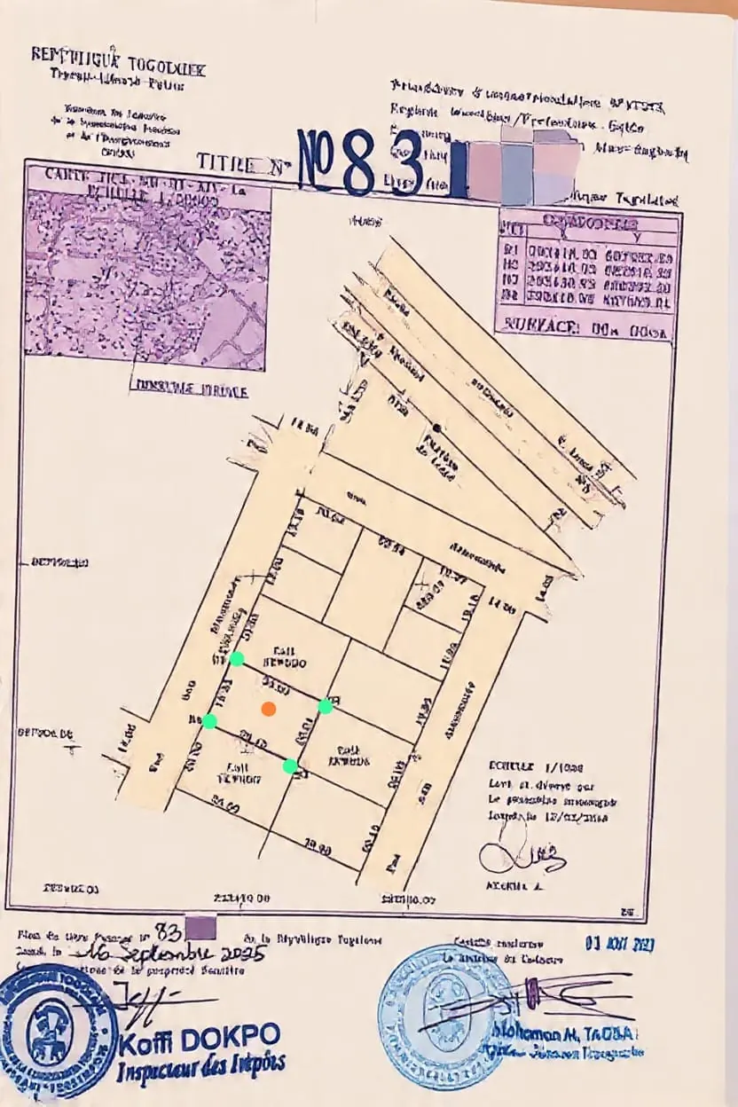 Terrain 1 lot en vente à Adidogomé-Atilamonou – 26 millions FCFA