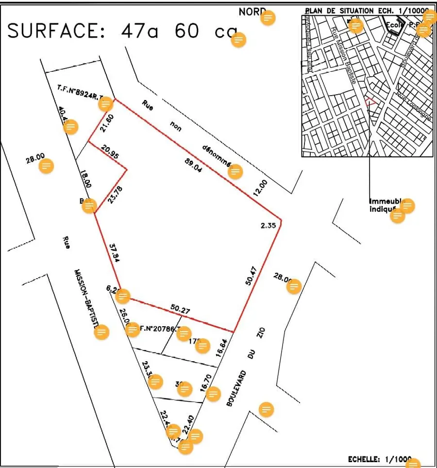 Terrain 8 lots en vente en bordure de goudron à Hountigomé – 150 millions FCFA le lot