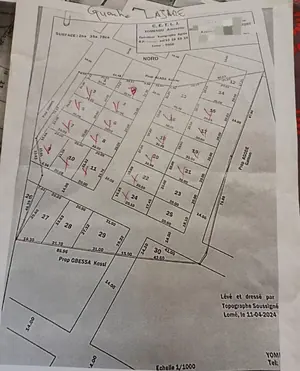 Terrain en vente à Davié Lazare – à partir de 6 millions FCFA le lot