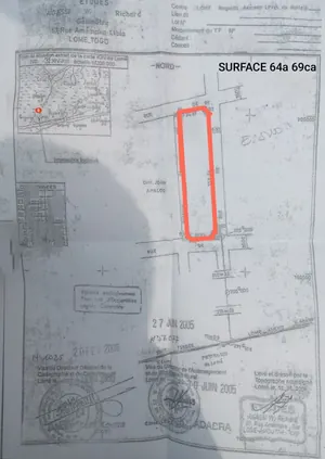 Terrain 6450 m² en vente à Baguida Nachtigal (côté non plage) – 45 millions FCFA l'unité