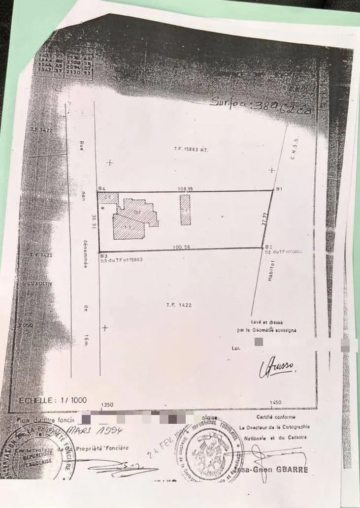Terrain 6 lots et demi à vendre à Baguida Luxolin – 70 millions FCFA le lot