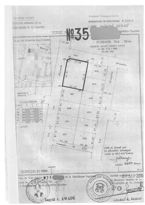 Terrain 1229 m² en vente en angle de rue à Agoè Adidoadin – 160 millions FCFA