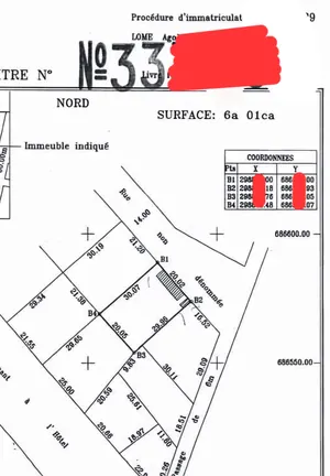 Terrain 1 lot avec bâtiment 2 pièces en vente à Avédji Adroukpapé – 70 000 000 FCFA