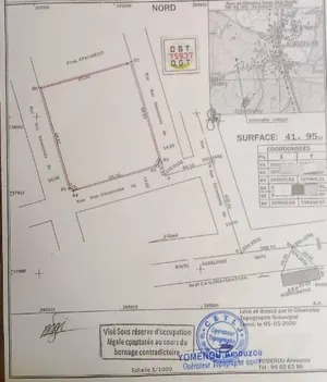 Terrain 4200 m² (7 lots) en vente à Agbelouve Centre – 2 000 000 FCFA le lot