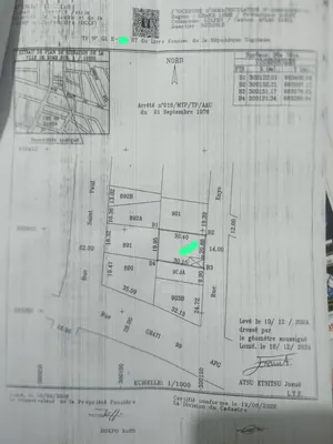 Vente d'un terrain à Djidjolé, 1 lot, clôturé, derrière la pharmacie/station Total – 70 millions FCFA — photo 2