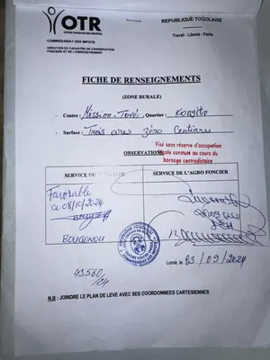 Terrain demi-lot en vente à Kognito près de l'école René Descartes – 5,5 millions FCFA — photo 2